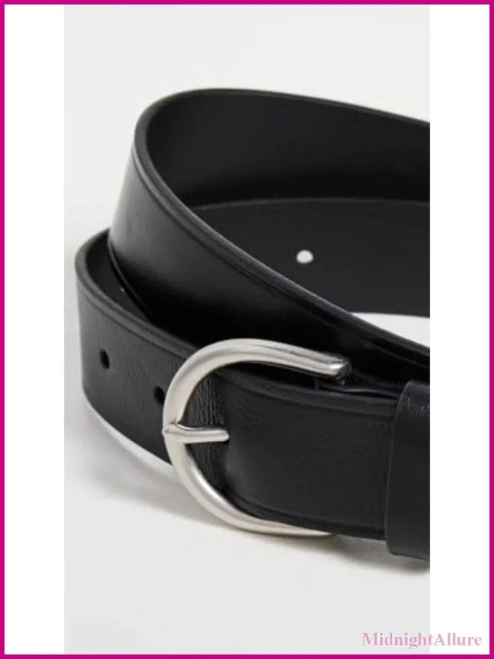 Madewell Perfect Leather Belt Silver-Tone Buckle Medium